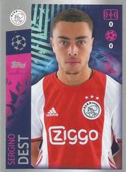 2019-20 Topps UEFA Champions League Official Sticker Collection #500 Sergino Dest Front