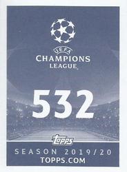 2019-20 Topps UEFA Champions League Official Sticker Collection #532 Milos Degenek Back