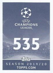 2019-20 Topps UEFA Champions League Official Sticker Collection #535 Milan Rodic Back