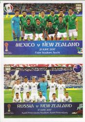 2018 Panini FIFA 365 Stickers #15a / 15b Mexico / New Zealand Front