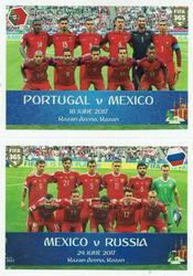 2018 Panini FIFA 365 Stickers #16a / 16b Portugal / Russia Front