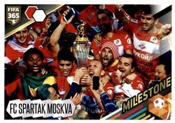 2018 Panini FIFA 365 Stickers #390 Spartak Moscow 10th Title Front
