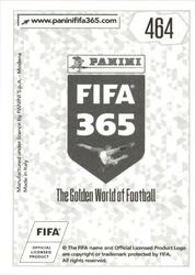 2018 Panini FIFA 365 Stickers #464 Georgi Dzhikiya Back