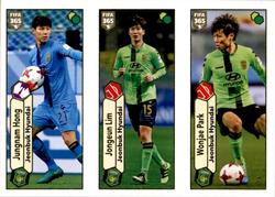 2018 Panini FIFA 365 Stickers #525a/525b/525c Hong Jeongnam / Lim Jongeun / Park Wonjae Front