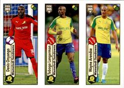 2018 Panini FIFA 365 Stickers #530a/530b/530c Denis Onyango / Tebogo Langerman / Wayne Arendse Front