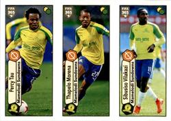 2018 Panini FIFA 365 Stickers #532a/532b/532c Percy Tau / Thapelo Morena / Sibusiso Vilakazi Front