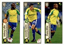 2018 Panini FIFA 365 Stickers #533a/533b/533c Anthony Laffor / Leonardo Castro / Khama Billiat Front