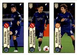 2018 Panini FIFA 365 Stickers #536a/536b/536c Darren White / Kim Daewook / Albert Riera Front