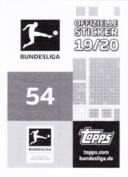 2019-20 Topps Bundesliga Offizielle Sticker #54 Ludwig Augustinsson Back