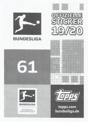 2019-20 Topps Bundesliga Offizielle Sticker #61 Niclas Füllkrug Back