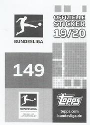 2019-20 Topps Bundesliga Offizielle Sticker #149 Kingsley Schindler Back