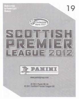 2012 Panini Scottish Premier League Stickers #19 Fraser Fyvie Back
