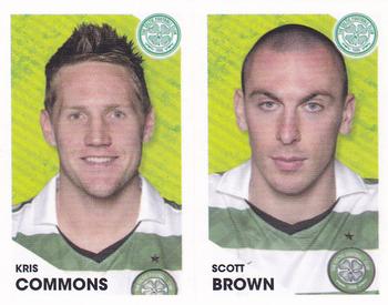 2012 Panini Scottish Premier League Stickers #35 / 36 Scott Brown / Kris Commons Front