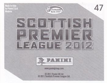 2012 Panini Scottish Premier League Stickers #47 Scott Brown Back