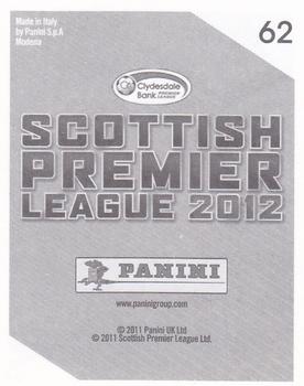 2012 Panini Scottish Premier League Stickers #62 Kris Commons Back
