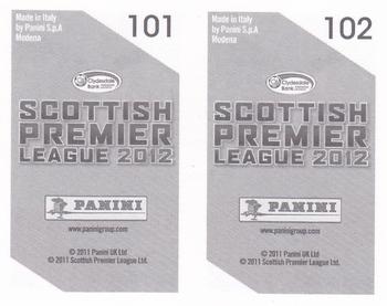 2012 Panini Scottish Premier League Stickers #101 / 102 Keith Watson / Barry Douglas Back