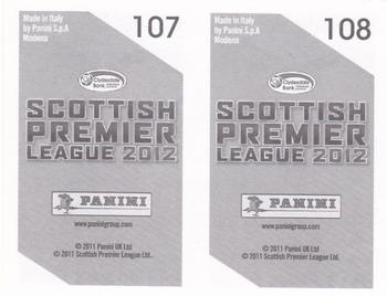 2012 Panini Scottish Premier League Stickers #107 / 108 John Rankin / Stuart Armstrong Back