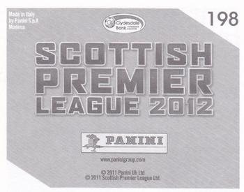 2012 Panini Scottish Premier League Stickers #198 Ian Murray Back