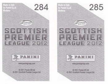 2012 Panini Scottish Premier League Stickers #284 / 285 Paul Heffernan / Ben Hutchinson Back