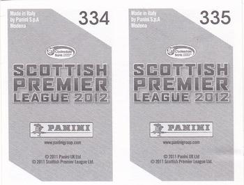 2012 Panini Scottish Premier League Stickers #334 / 335 Steven Whittaker / Carlos Bocanegra Back