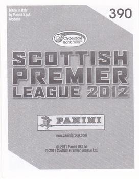 2012 Panini Scottish Premier League Stickers #390 David Wotherspoon Back