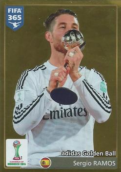 2015-16 Panini FIFA 365 The Golden World of Football Stickers #33 Sergio Ramos Front