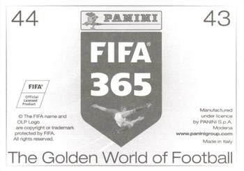 2015-16 Panini FIFA 365 The Golden World of Football Stickers #43 / 44 USA / Ukraine Back