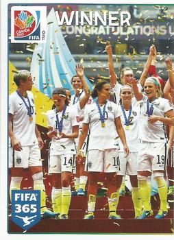 2015-16 Panini FIFA 365 The Golden World of Football Stickers #69 Winner - USA Front