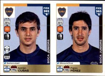 2015-16 Panini FIFA 365 The Golden World of Football Stickers #82 / 86 Adrián Cubas / Pablo Pérez Front