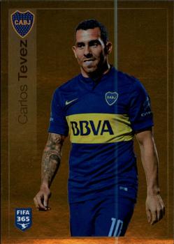 2015-16 Panini FIFA 365 The Golden World of Football Stickers #89 Carlos Tevez Front