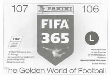 2015-16 Panini FIFA 365 The Golden World of Football Stickers #106 / 107 Jonathan Maidana / Leonel Vangioni Back