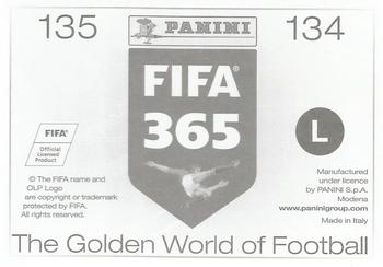 2015-16 Panini FIFA 365 The Golden World of Football Stickers #134 / 135 Anthony Vanden Borre / Kara Back