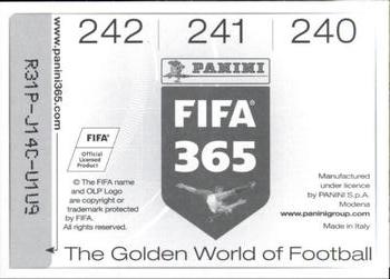 2015-16 Panini FIFA 365 The Golden World of Football Stickers #240 / 241 / 242 Jaime Valdés / Juan Delgado / Humberto Suazo Back