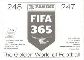 2015-16 Panini FIFA 365 The Golden World of Football Stickers #247 / 248 Juan Delgado / Esteban Paredes Back