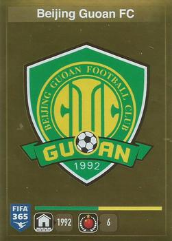 2015-16 Panini FIFA 365 The Golden World of Football Stickers #251 Logo Beijing Guoan FC Front