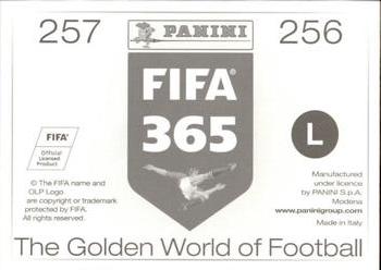 2015-16 Panini FIFA 365 The Golden World of Football Stickers #256 / 257 Yunlong Xu / Zheng Lang Back