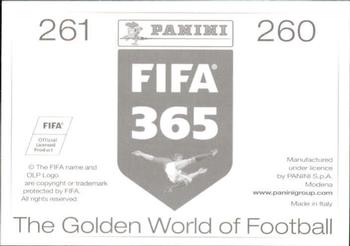 2015-16 Panini FIFA 365 The Golden World of Football Stickers #260 / 261 Pablo Batalla / Cheng Piao Back