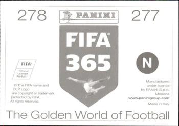 2015-16 Panini FIFA 365 The Golden World of Football Stickers #277 / 278 Zhizhao Chen / Dabao Yu Back