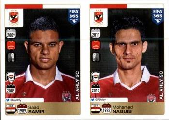 2015-16 Panini FIFA 365 The Golden World of Football Stickers #284 / 285 Saad Samir / Mohamed Naguib Front