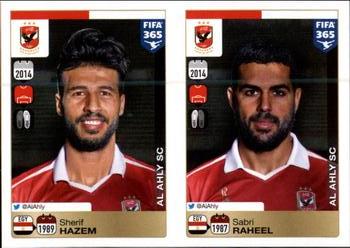 2015-16 Panini FIFA 365 The Golden World of Football Stickers #286 / 287 Sherif Hazem / Sabri Raheel Front