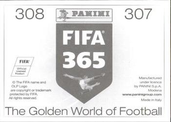 2015-16 Panini FIFA 365 The Golden World of Football Stickers #307 / 308 Malick Evouna / Ahmed Abdelzaher Back