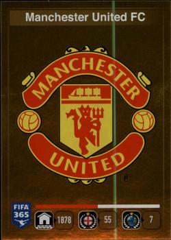 2015-16 Panini FIFA 365 The Golden World of Football Stickers #311 Logo Manchester United FC Front