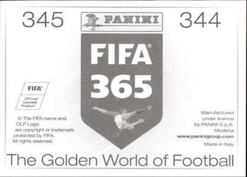 2015-16 Panini FIFA 365 The Golden World of Football Stickers #344 / 345 Jérémy Mathieu / Gerard Piqué Back