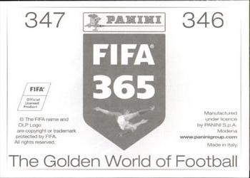 2015-16 Panini FIFA 365 The Golden World of Football Stickers #346 / 347 Javier Mascherano / Jordi Alba Back
