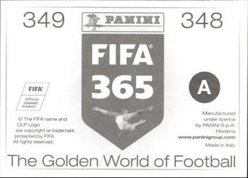 2015-16 Panini FIFA 365 The Golden World of Football Stickers #348 / 349 Thomas Vermaelen / Marc Bartra Back