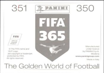 2015-16 Panini FIFA 365 The Golden World of Football Stickers #350 / 351 Adriano Correia / Dani Alves Back