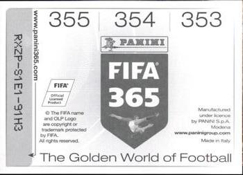 2015-16 Panini FIFA 365 The Golden World of Football Stickers #353 / 354 / 355 Gerard Piqué / Sergio Busquets / Andrés Iniesta Back