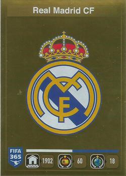 2015-16 Panini FIFA 365 The Golden World of Football Stickers #371 Logo Real Madrid CF Front