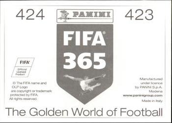 2015-16 Panini FIFA 365 The Golden World of Football Stickers #423 / 424 Alaixys Romao / Mario Lemina Back