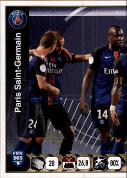 2015-16 Panini FIFA 365 The Golden World of Football Stickers #447 Paris Saint-Germain PSG Front